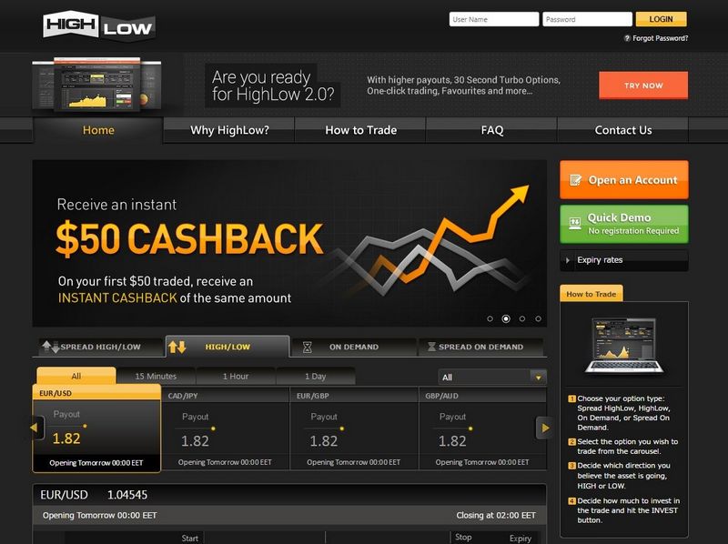 HighLow Binary System - Cutting-edge Trading Opportunities